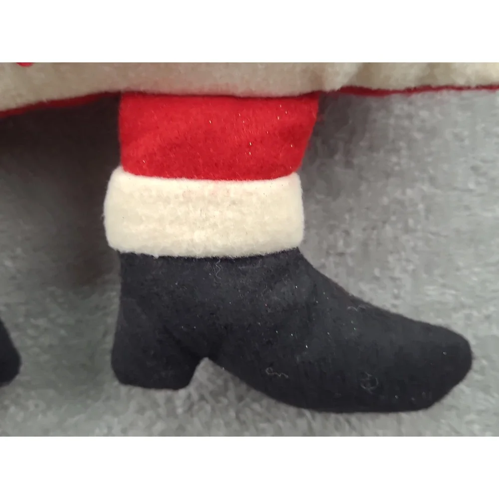 Santa Advent Calendar Wall‎ Hanging Red Plaid Christmas Holiday Decor